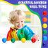 Bucherry 12 Pcs Montessori Wooden Balls, 1.8 Inch Educational Counting Toy, Replacement Ball for Preschool Learning