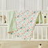 Carseat-30x40 Inches DuShow Leaf Baby Blanket for Girls - Ultra Soft Double Layer Minky Blanket with Dotted Backing