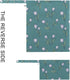 Burbuja 2 Pack, 2 Flowers on Teal Wet Dry Bags for Baby Cloth Diaper Waterproof Reusable Wet Bag with Zippered Pockets