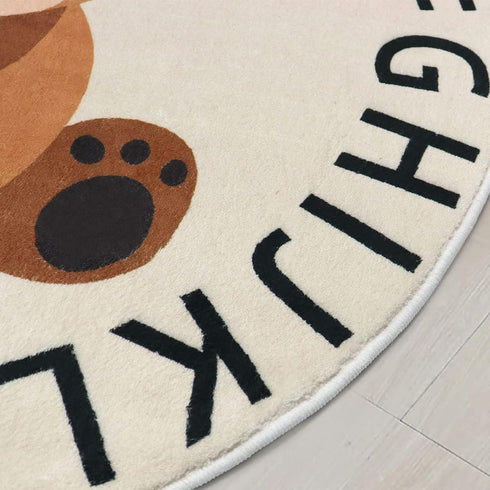 Jackcsale 39 inch) ABC Round Rug for Kids Soft Alphabet Nursery Area Rug Boys Girls Educational Learn Fun Rug Play Mat