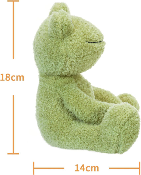 Apricot Lamb Frog Plush Stuffed Animals, Soft Cute Plush Toys for Baby Girl and Boy, Fluffy Green Frog 7.1 Inches