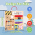 Toddler Busy Board | Montessori Toys for 1-3 Year Old Boys | Sensory Travel Learning Activities Gift