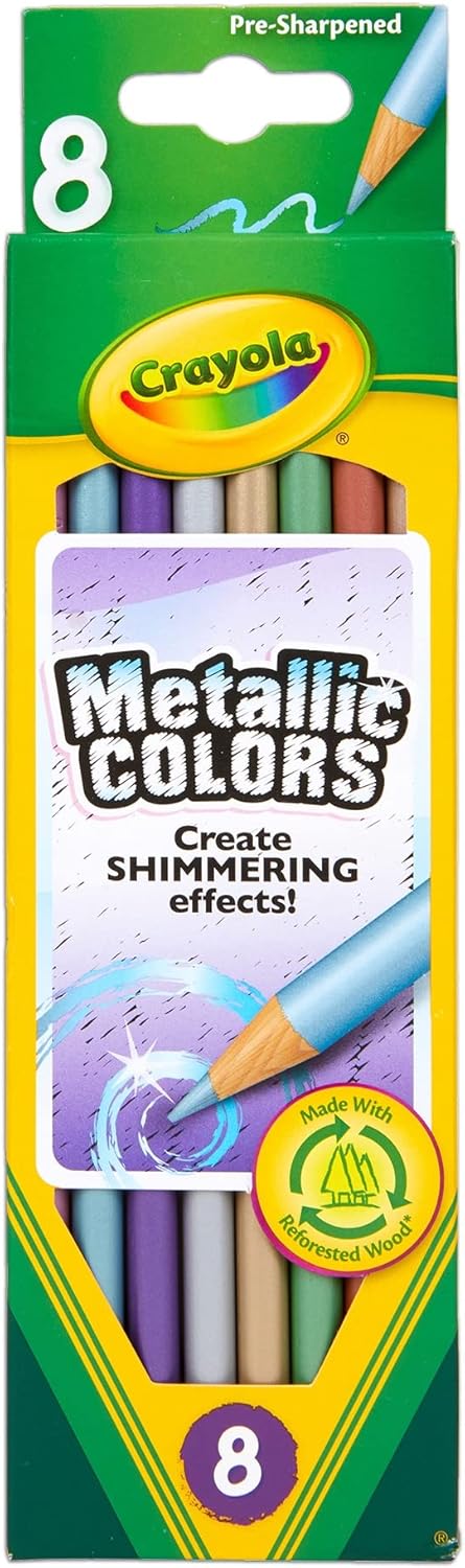 Crayola Metallic FX Colored Pencils, 8 Pencils
