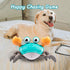 Dog Toys Escaping Crab Crawling Toy with Music Control & Lights, Dancing Crab Interactive Fun for Small Dogs