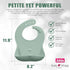 Abiie Ruby Wrapp Silicone Bibs for Babies with Front Pocket, Waterproof and Stain Resistant