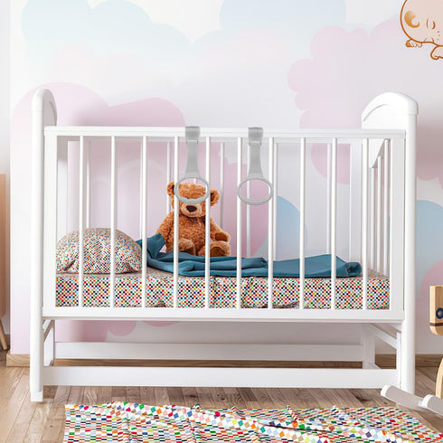 2Pcs SAFIGLE Baby Playpen Pull up RingsPull up Rings for Play PenBaby Walking Exercises Assistant - Playpen & Crib