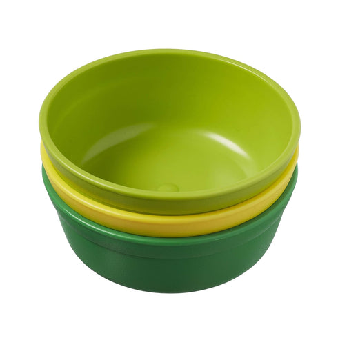 ECR4Kids My First Meal Pal Snack Bowls, Kids Plastic Tableware, Stackable, Dishwasher Safe, 3-Pack Citrus