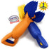 14.5" Set 2 Pack Matty's Toy Stop Plastic Sand Grabber Claw Scoops for Sand & Beach (Blue/Yellow & Orange/Blue) Gift
