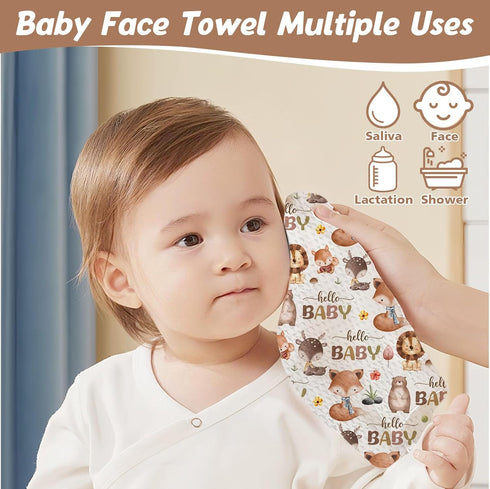 Guawubiang 1PCS 1 32 32IN Wildlife Theme Baby Bath Towels, Hooded Baby Towel for Newborns, Toddler Bath Towel for Boys
