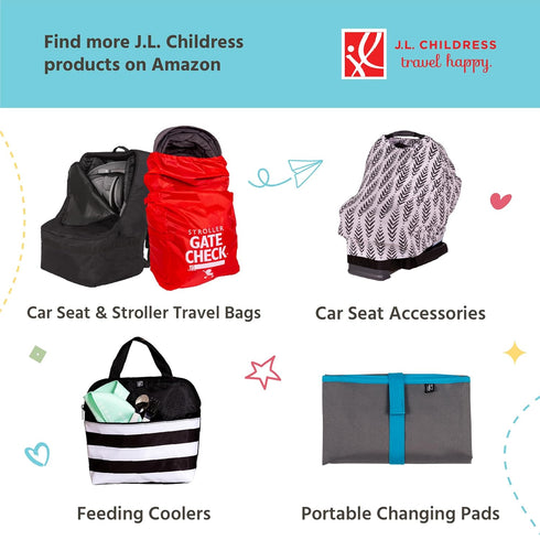 J.L. Childress Double Stroller Organizer with Large Mesh Storage Compartment - Stroller Accessory with Extra-Large