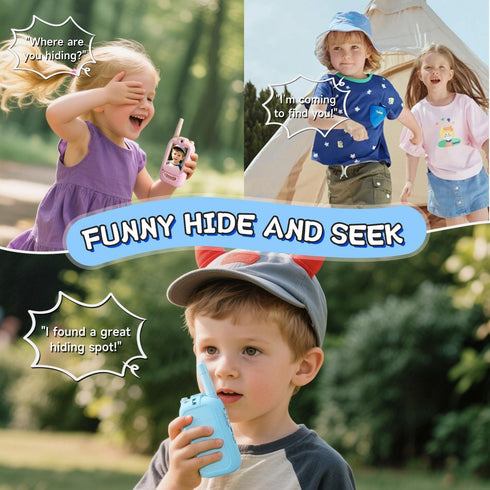 YUSSBCU 2 Pack 3-12 Video Walkie Talkies for Kids, Handheld Rechargeable Video Intercom Kids Walkies Talkies, Indoor