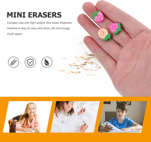 Kisangel 12pcs Eraser Gumball Machines, Mini Bubble Gum Machine for Student, Candy Dispenser Gumball Machine