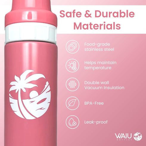 4 oz 24 8 Waiu Insulated Stainless Steel Baby Bottle Keeps Drinks Cold Hours, Hot Hours BPA-Free, Vacuum Insulated