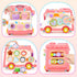 AmiDear 1-2 10-in-1 6-12-18 1-2, Baby Gift for Year Old Girl, Montessori Toys Bus for Baby Months+, Educational Musical