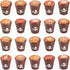25Pcs Set 15x17mm Resin Mini Coffee Cups Miniature Kitchen Fake Drink Food Brown Coffee Mug Lovely Tableware Dollhouse