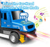 DOWELLIN 6 1 6Pcs 3 4 5 6 7 8-Blue in Transport Truck Toys for Kids, Police Trucks Carrier Cars with Metal Race Car