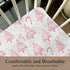 Wicbfdfv 52x28x9 Pink Christmas Pine Trees Candy Fitted Baby Crib Sheet for Boys Girls in Festive Winter Holiday Fitted