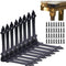 4 Inch Corner Protector Furniture Edge Guards, Metal Embellishments with Wood Decorative Hardware, 8 Pack (Black)