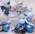 KALOR 100 pcs Metallic Blue Balloons, 5 inch Thick Latex Chrome for Birthday Decoration, Wedding Party