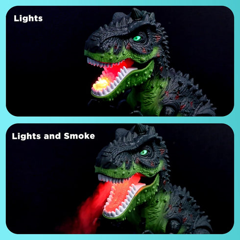 3-5 5-7 Electric Walking Dinosaur Toys for Kids - Small Tyrannosaurus with Detachable Tail Simulated Flame