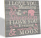 SUSZDOU Love Sign, Wood Plaque Table Art Sign 6.2 * 6.2inch, Elephant Wood
