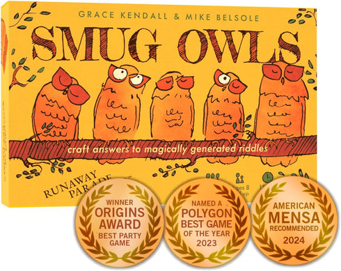 Runaway Parade Games Smug Owls Card Game - an Award-Winning Hilarious &