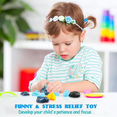 Blue Magnetic Slime Putty - Magic Hand Soft Putty with Bigger Magnet for Stress Relief