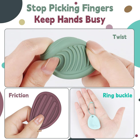 OasVtl Sensory Stone Fidget Toys for Adults, Tactile Anxiety Relief Stress Relief Toy, Quiet Portable Discreet Focus