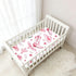 CZXW 52" 28" Pink Cowgirl Boots Crib Sheets Fitted x Natural Cotton Soft & Breathable for Baby Crib Mattress