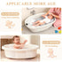 EverKiddo 0-36 Baby Bathtub, Baby Bath Tub with Thermometer & Soft Cushion, Collapsible Infant Bathtub for Newborn