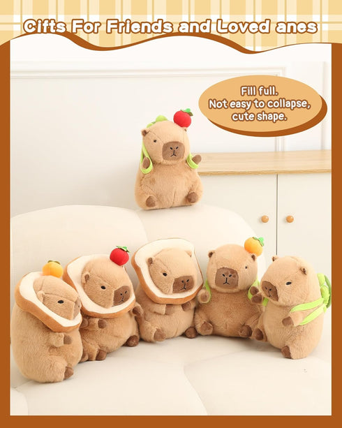 Bestsea 12 inch Cute Capybara Plush Soft Capybara Plushie Pillow with Kawaii Capybara Stuffed Animals Toy for Kids