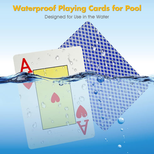 Lanathel Octagonal Inflatable Game Table with Waterproof Playing Cards, Inflatable Pool Bar Games for Adults, Floating