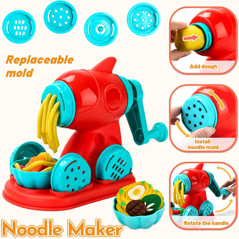 61 3 1 Sets 3-4-8, Playset Aprilwolf PCS in Dough for Kids Ages Art Crafts Dough Tools Kit, Ice Cream Noodle Cake Maker