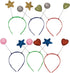 Funny Party Hats Head Boppers - 12 Piece Assorted Design Party Accessories, Blue Gold