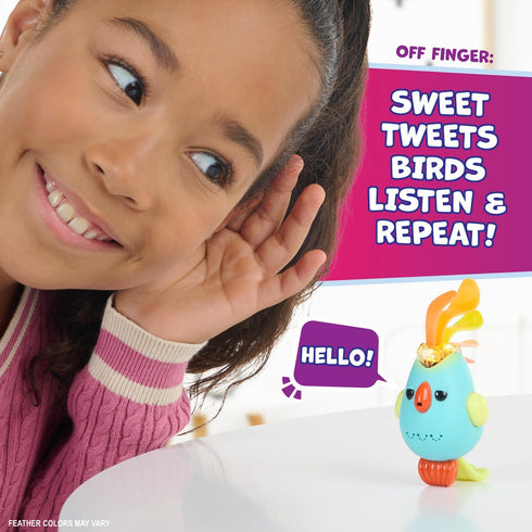 Sweet Tweets Interactive Bird, Record & Play Secret Messages, includes 40+ Sounds & Reactions (Debbie Pink)
