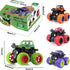 Duyfioa 4 Pack 360 4 Playset 3 4 5 6 7 8 Monster Trucks for Boys, Pull Back Vehicles Cars for Toddlers, Rotation Wheels