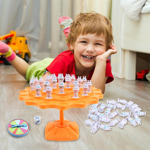 Rabbit Balance Game Toys, Two-Player Interactive Family Tabletop Puzzle Game, Montessori Toy Birthday Christmas Gifts