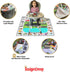 ReignDrop 54" XL Splat Mat for Under High Chair- Creative Design for Art Floor Cover, Food Spills for Baby or Toddler.