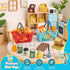 YOUHORYA 196Pcs Mini Shopping Cart Basket Trolley Grocery Game Model Miniature Drink Bottle Food Pizza with Box