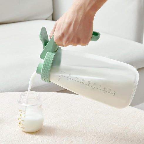 Momcozy 48OZ, 1 Count Glass Breast Milk Pitcher, Formula Breastmilk Storage Container, Heat & Cold Resistant, No Leak