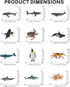 100% 12 RECUR Shark Toys Cake Topper for Kids Boys Sea Creatures Octopus Mini Figurines, Hand-Painted, Whale Shark