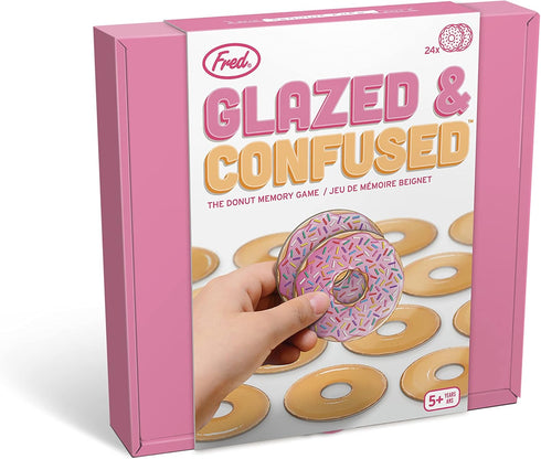 Genuine Fred Glazed and Confused, Donut Memory Game, Include 48 Donuts with 24 toppings to Pair. Great Family Game for Kids & Adults. Fun Gift for Kids. Memory and Matching Game for Kids 5+