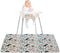 Baby Splat Floor Mat for Under High Chair, Washable Waterproof Portable Anti-Slip Mat, 51 x 51 inches (Green Dinosaur)