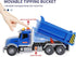 haomsj Big Dump Truck Toy Light Up & Moveable Lifting Back Garbage Push and Go Car Plastic Beach Construction Toy