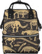 QSMJKLD Dinosaur Skeleton Diaper Bag with Changing Pad, Pacifier Holder - Multifunction Travel