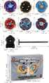 Gyros 6 Pieces Pack, Battling Tops Metal Fusion Starter Set with Stickers and Two Launchers for Kids Age 6+