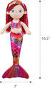 June Garden 16.5" Sparkly Mermaid Aurelia - Soft Plush Stuffed Doll Gift for Toddler Girls