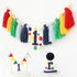 1st Colourful Rainbow Dot High Chair Banner Conical Cap Primary Colors Cake Topper for Boys Girls Birthday Party