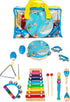Wooden Musical Instruments Set for Toddlers 1-3, Natural Wood Percussion Instruments Gift Set with Storage Bag