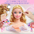 Set, 3 4 5 6 7 8+ Toylink Doll Head for Hair Styling Kids Makeup Blonde Bride Beauty Stylist Pretend Play Toy